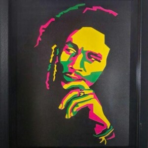 ボブ・マーリーの切り絵：Redemption Songアート（7x10） - Etsy 日本