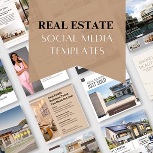 Real Estate Social Media Template | Real Estate Instagram Posts | Real Estate Social Media Templates | Real Estate Marketing