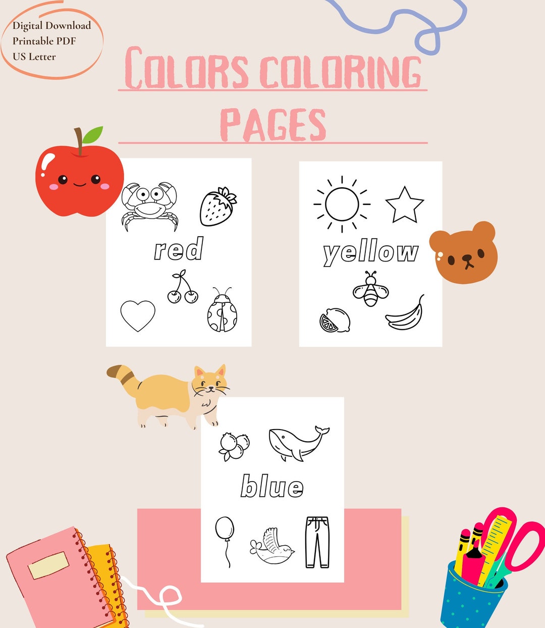 Primary and Secondary Colors | Coloring Pages | Toddler & Preschool ...