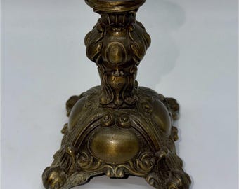 Vintage kristallen compote snoep fruitschaal ALLEEN BRONS ONDERSTEL
