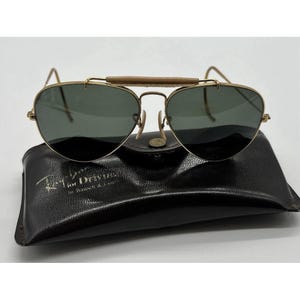 Gafas de sol Ray-Ban B&L Aviator vintage de los años 80, lentes grabadas BL, 58-14, EE. UU. imagen 1