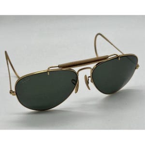 Gafas de sol Ray-Ban B&L Aviator vintage de los años 80, lentes grabadas BL, 58-14, EE. UU. imagen 3