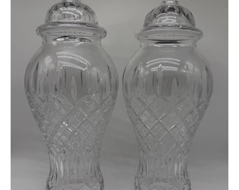 Juego de 2 pantallas de lámpara vintage de cristal tallado con diseño de rombos acolchados (solo la pantalla).