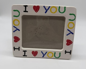 Vintage I Love You keramische fotolijst HTF