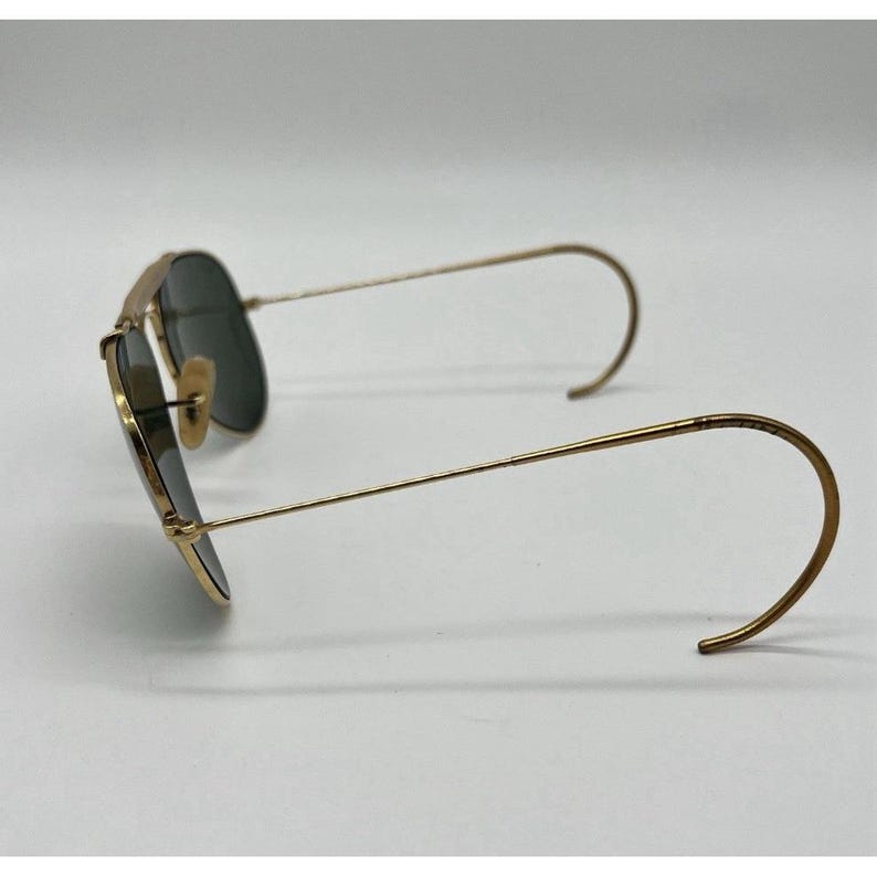 Gafas de sol Ray-Ban B&L Aviator vintage de los años 80, lentes grabadas BL, 58-14, EE. UU. imagen 4