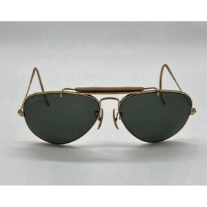 Gafas de sol Ray-Ban B&L Aviator vintage de los años 80, lentes grabadas BL, 58-14, EE. UU. imagen 2