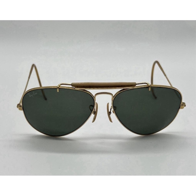 Gafas de sol Ray-Ban B&L Aviator vintage de los años 80, lentes grabadas BL, 58-14, EE. UU. imagen 2