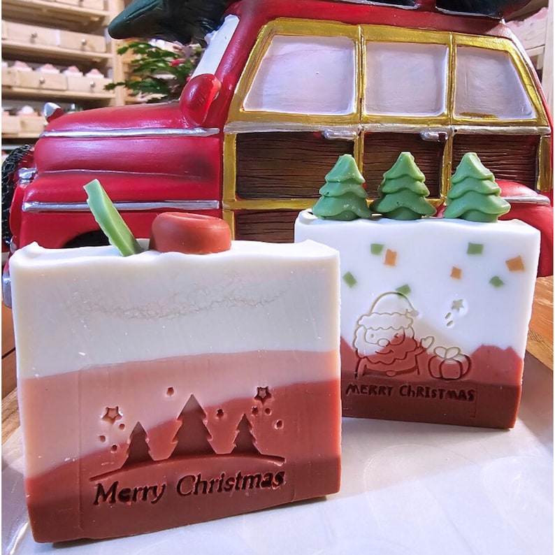 christmas-handmade-soap-bar-with-soap-dish-all-natural-soap-made-in