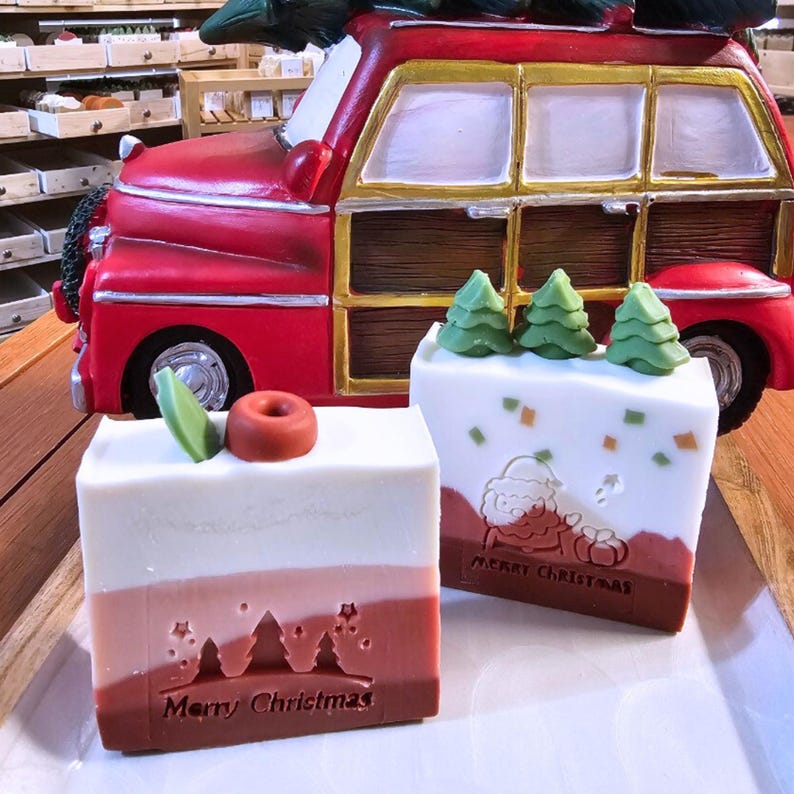 christmas-handmade-soap-bar-with-soap-dish-all-natural-soap-made-in