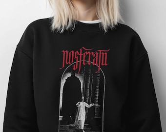 Nosferatu Sweatshirt: Retro Horror Movie Tee, Gothic Vampire Style TShirt