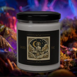 Whimsical Soy Candle | Dark Academia, Literary Gift, Witchy Aesthetic, Spiritual & Home Cleansing, Unscented Candle, Gift for Friend