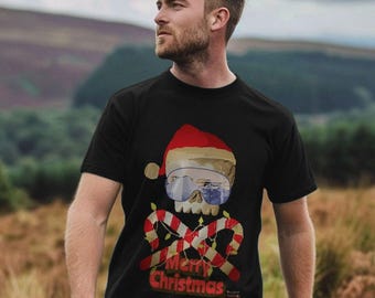 Christmas Cool Skull Unisex Tee-shirt