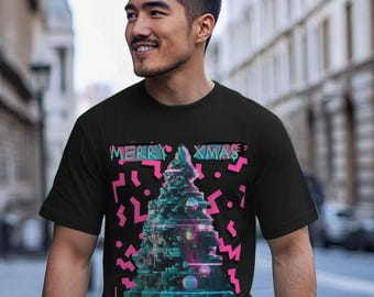 Retro Christmas Tree Unisex Tee-shirt