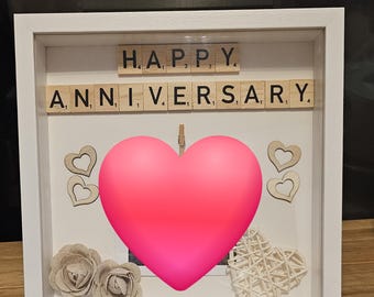 personalised keepsake frame Happy Anniversary.