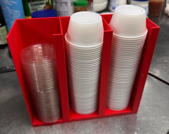 2oz Portion Cup and Lid Organizer Caddy with Magnetic Base