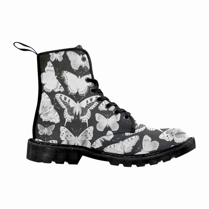 Butterflies Boots Fall Accessories Boho Chic Boots Butterfly Boots Women/'s Shoes Butterfly Fabric Combat Boots Moth Boots
