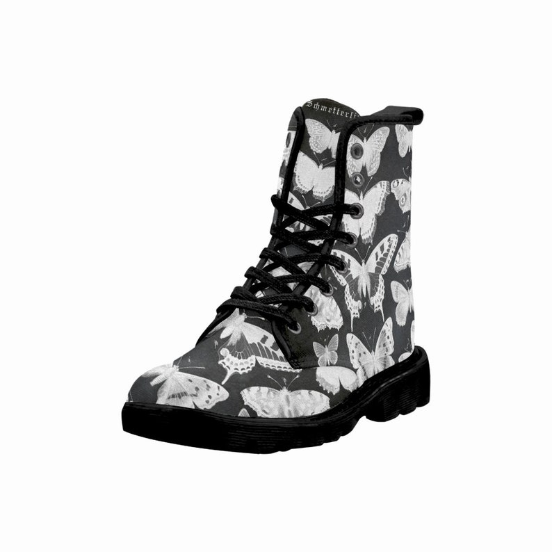 Butterflies Boots Fall Accessories Boho Chic Boots Butterfly Boots Women/'s Shoes Butterfly Fabric Combat Boots Moth Boots