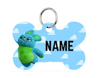 Bunny Pet Id Tag for Dogs and Cats or Keychain | Personalized