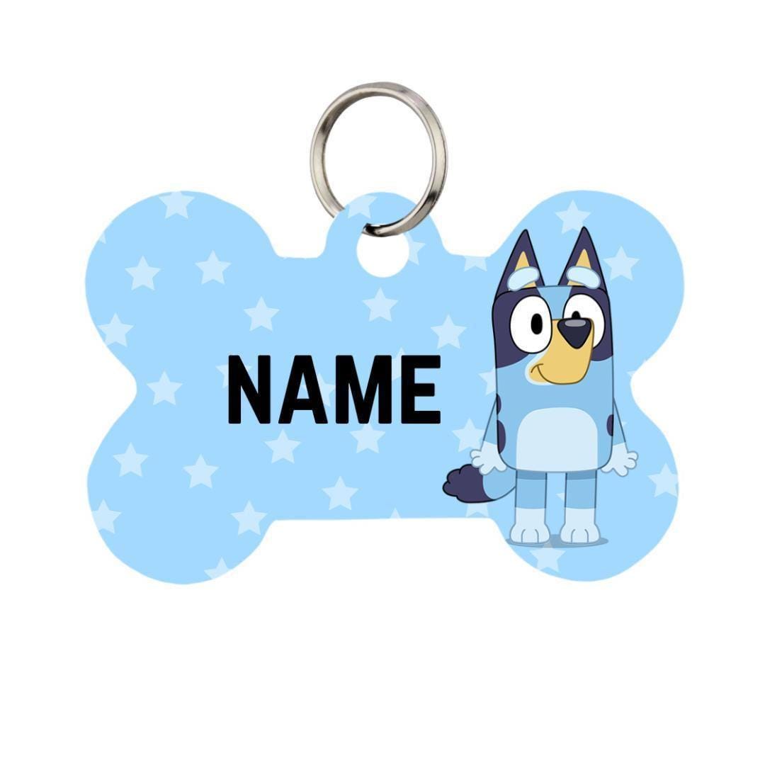 Bluey Pet Id Tag for Dogs and Cats or Keychain | Personalized - Etsy UK