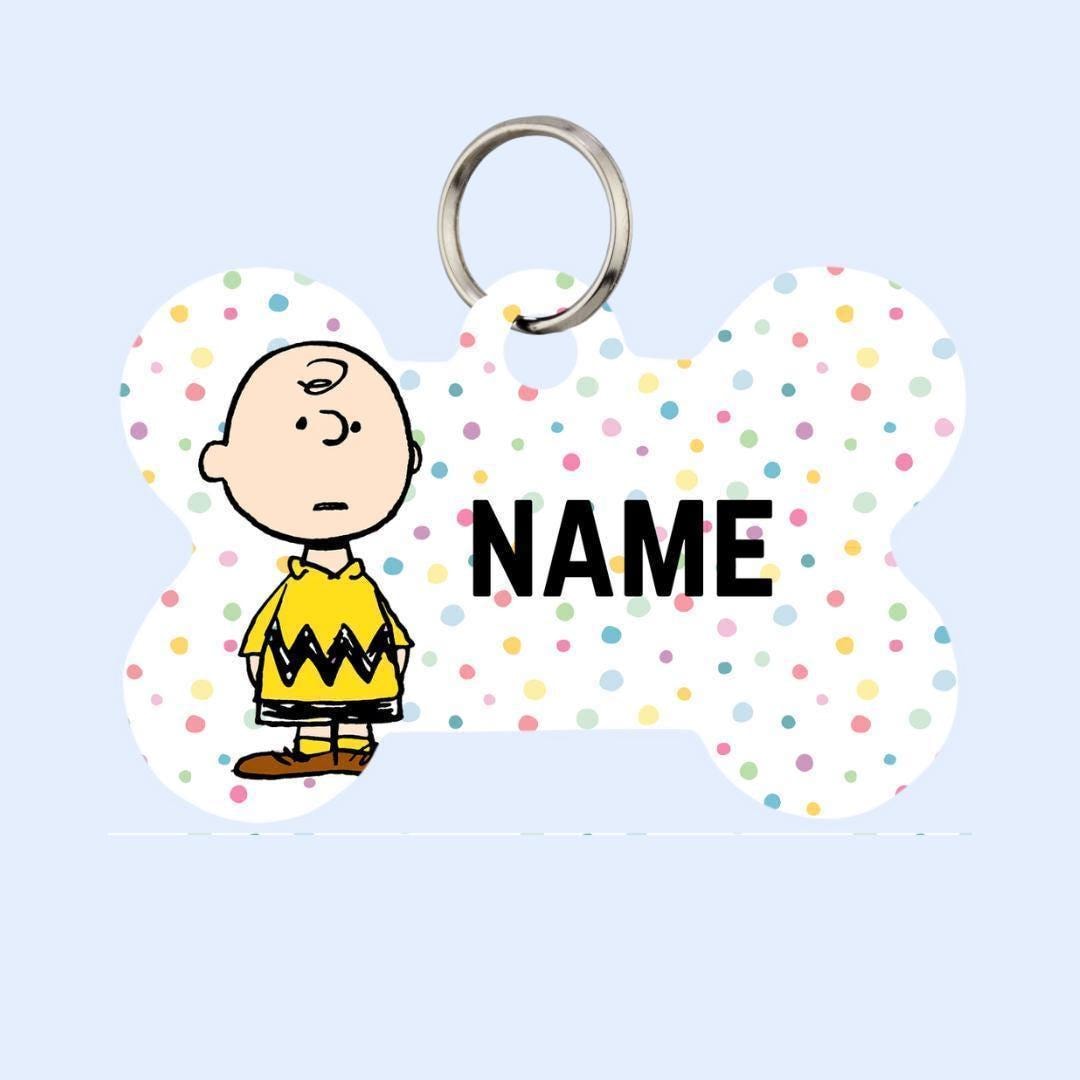 Placa de identificación para perros de Charlie Brown personalizada
