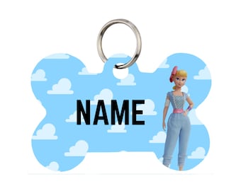 Bo Peep Pet Id Tag for Dogs and Cats or Keychain | Personalized