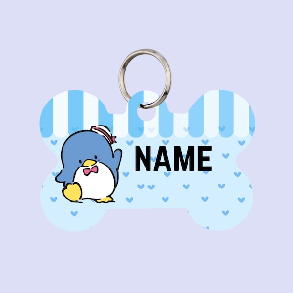 Tuxedo Sam identificatieplaatje voor honden en katten of sleutelhanger | Gepersonaliseerd