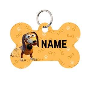 Slinky Pet Id Tag for Dogs and Cats or Keychain | Personalized