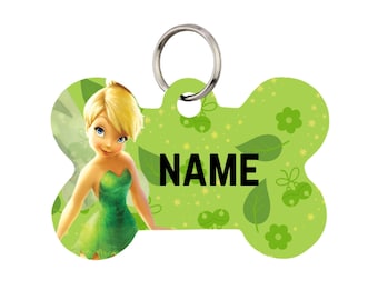 Tinker Bell Pet Id Tag for Dogs and Cats or Keychain | Personalized