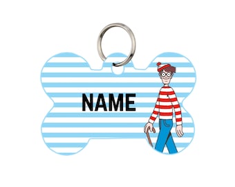 Waldo Pet Id Tag for Dogs and Cats or Keychain | Personalized