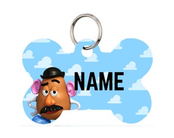 Herr Potato Kopf Haustier-ID-Tag für Hunde und Katzen oder Schlüsselanhänger | Personalisiert