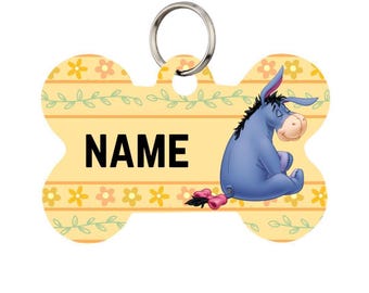 Eeyore Pet Id Tag for Dogs and Cats or Keychain | Personalized