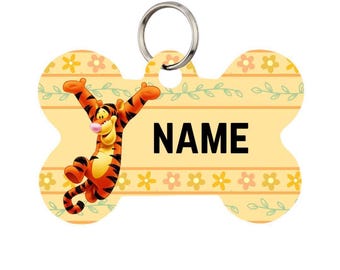 Tigger Pet Id Tag for Dogs and Cats or Keychain | Personalized