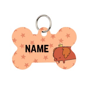 Hot Dog Princess Pet Id Tag for Dogs | Personalized