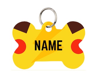 Médaille d'identification Pikachu pour chiens et chats ou porte-clés | Personnalisable