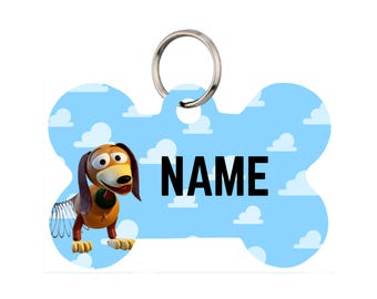 Slinky Pet Id Tag for Dogs and Cats or Keychain | Personalized
