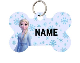 Elsa Pet Id Tag for Dogs and Cats or Keychain | Personalized