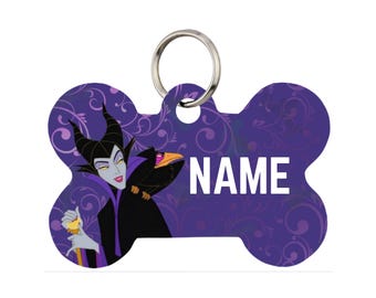 Maleficent Pet-ID-tag voor honden en katten of sleutelhanger | Gepersonaliseerd