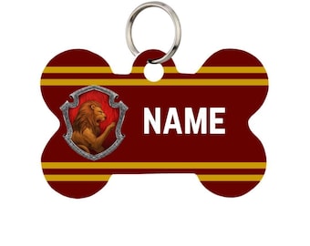 Gryffindor Pet Id Tag for Dogs and Cats or Keychain | Personalized