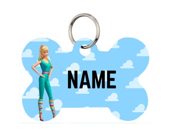 Barbie Pet Id Tag for Dogs and Cats or Keychain | Personalized