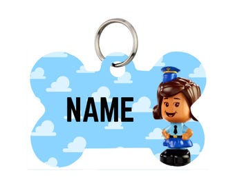 Giggle McDimples Pet Id Tag for Dogs and Cats or Keychain | Personalized