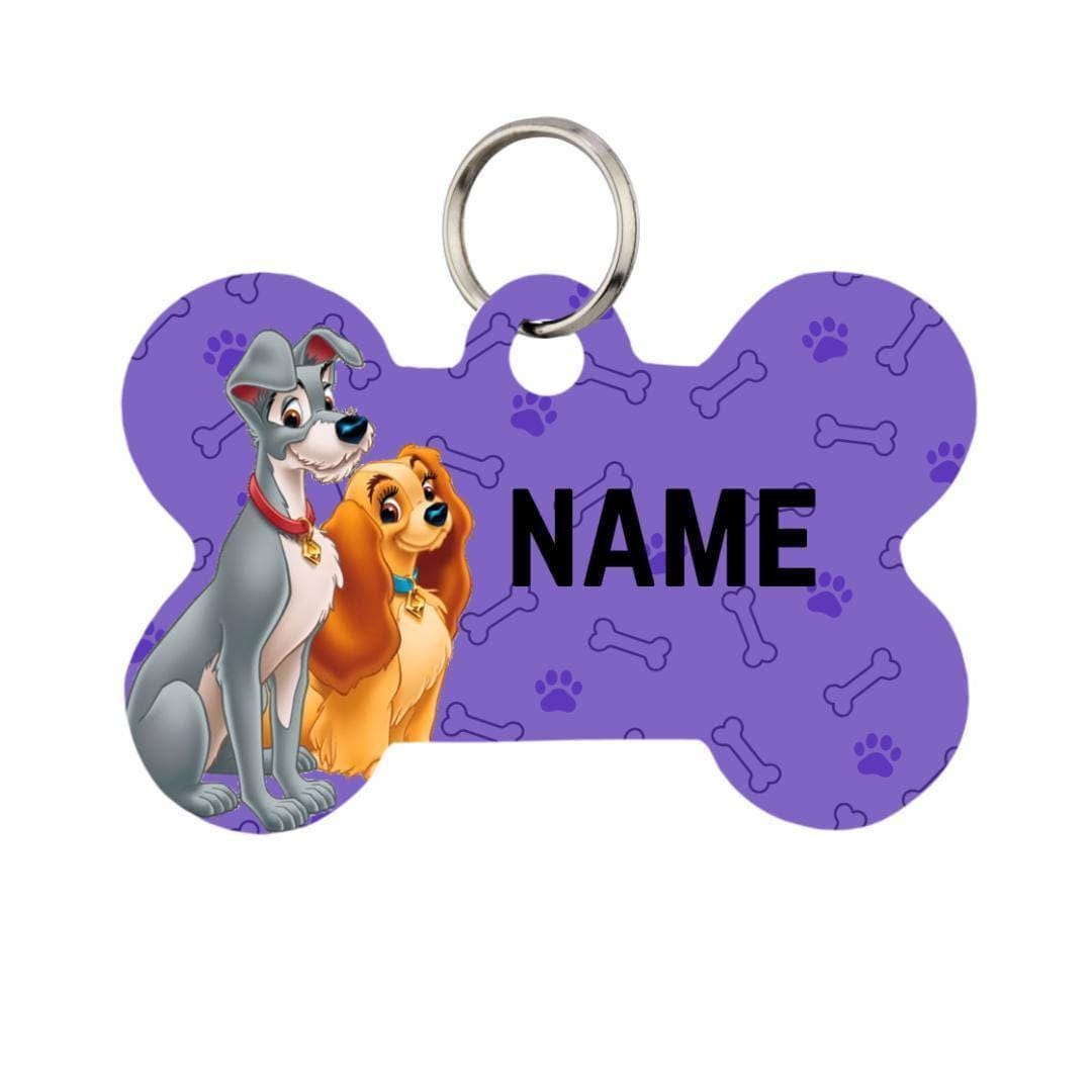 Lady and the Tramp Pet Id Tag for Dogs and Cats or Keychain