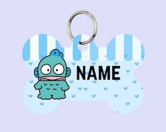 Hangyodon Id Tag for Dogs and Cats or Keychain | Personalized