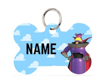 Placa de identificación Zurg para perros y gatos o llavero / Personalizada