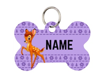 Bambi Pet Id Tag for Dogs and Cats or Keychain | Personalized