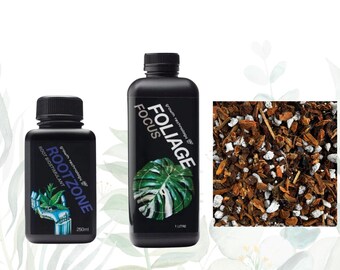 Plant Haven Supply Tropical Complete Care Set Aroid Mix Foliage Focus and Root Zone for Monstera Philodendron and Tropical Houseplants