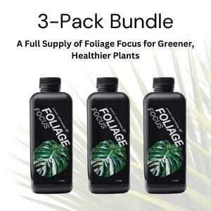 Growth Technology Foliage Focus 3-Pack (1 L chacun) - Engrais pour plantes professionnel pour une croissance verte et luxuriante à l'intérieur