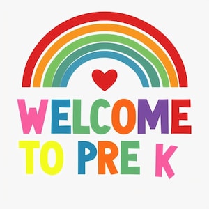 Welcome To Pre-K, First Day of Pre-K png, Pre-K Teacher PNG, Pre-K Classroom Door Sign PNG, Welcome To Pre-K PNG