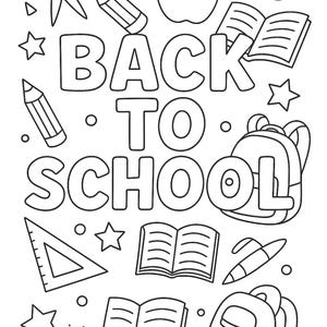 Back to School Coloring Pages for Kids – Printable PDF Bundle | First Day of School Activities | Fun Educational Coloring Sheets