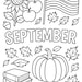 September Coloring Pages for Kids – 2 Page Printable Bundle, Fall ...