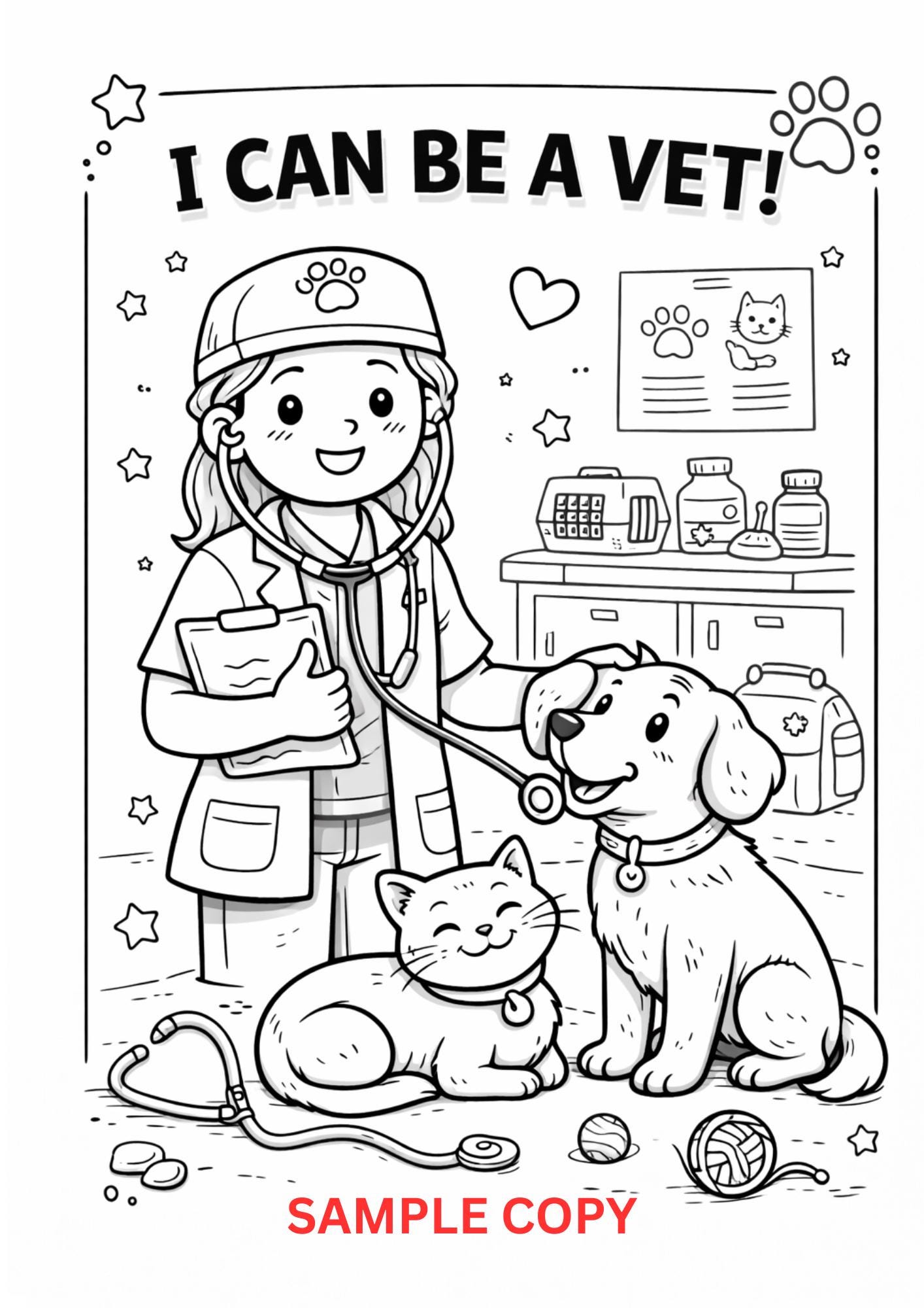 Community Helpers Coloring Pages for Kids | 5 Page Pdf Bundle - Etsy